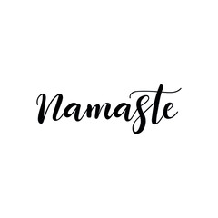 Fototapeta na wymiar Namaste. Vector illustration. Lettering. Ink illustration. t-shirt design