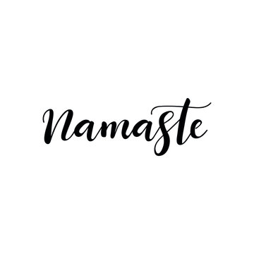 Namaste. Vector illustration. Lettering. Ink illustration. t-shirt design
