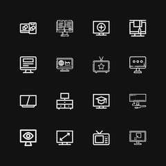 Editable 16 lcd icons for web and mobile