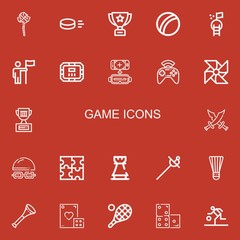 Editable 22 game icons for web and mobile