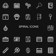 Editable 22 spiral icons for web and mobile