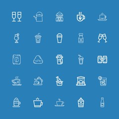 Editable 25 beverage icons for web and mobile