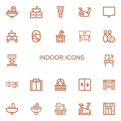 Editable 22 indoor icons for web and mobile