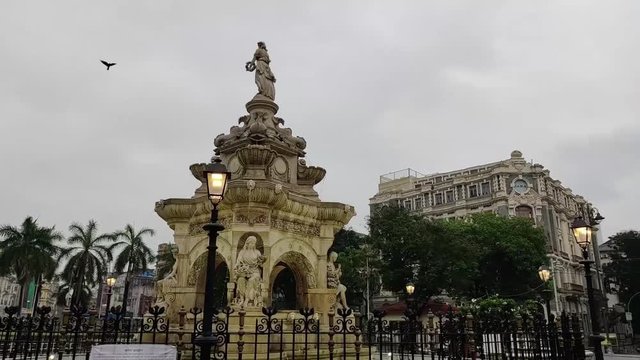 Flora Fountain - Flora Fountain is at the Hutatma Chowk, South Mumbai, Maharashtra, India. Hyperlapse video of Flora Fountain in a rainy day.
