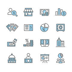 business and finance icon set
