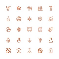 Fototapeta premium Editable 25 atom icons for web and mobile