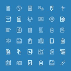Editable 36 clipboard icons for web and mobile
