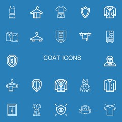 Editable 22 coat icons for web and mobile