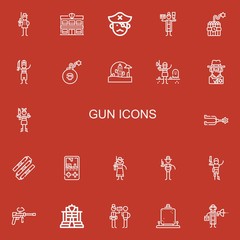 Editable 22 gun icons for web and mobile