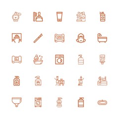 Editable 25 soap icons for web and mobile