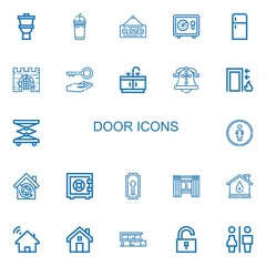 Editable 22 door icons for web and mobile