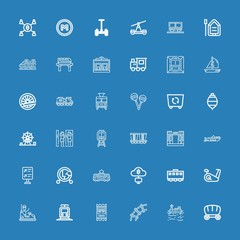 Editable 36 train icons for web and mobile