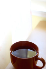 Cup of tea at home. Selective focus.
