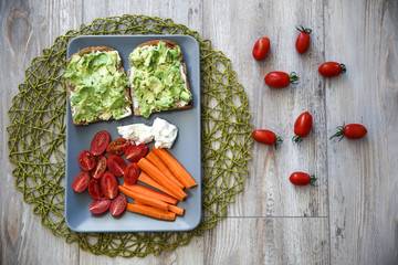 Healthy fresh lunch meal