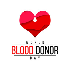 Vector illustration on the theme of World Blood Donor day observed each year on June 14th.