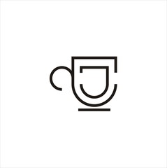 letter  cj cup logo design vector image , cup cj logo design vector image , cup logo , cj logo combination