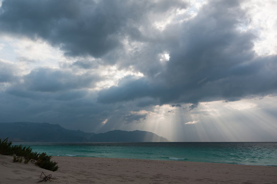Clouds over Shuab Bay, Socotra island Socotra island