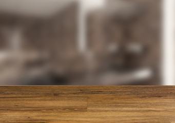 Background with empty wooden table. Flooring