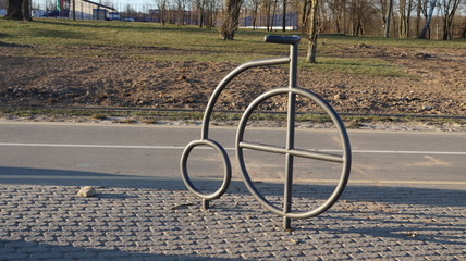 bicycle parking spot at street