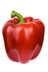 Red sweet pepper on a white background