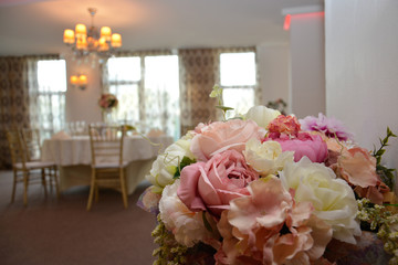 wedding bouquet on the table