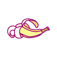 vector hand drawn cute fruit clip art. banana