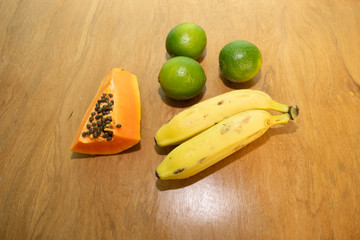 Delicious fruits with kithen things.