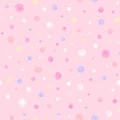 手描き　水玉模様　パターン