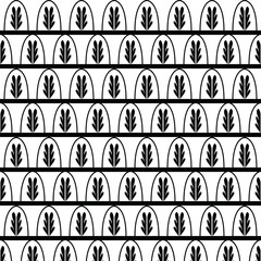 arabic style seamless abstract pattern. Black and white texture. hand drawn design. ornament.