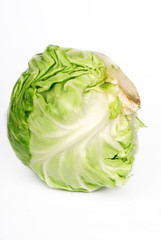 Head of cabbage on a white background