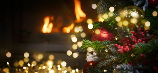 Fototapeta na wymiar Christmas and New Year holiday background
