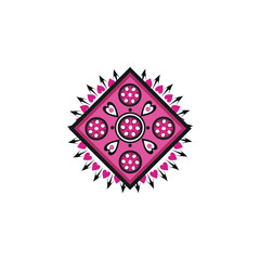 Aboriginal art dots painting icon logo design