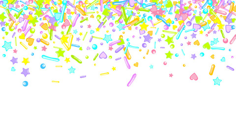 Sprinkles grainy. Cupcake dessert bakery confetti