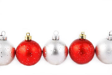 Red and silver balls for the Christmas tree