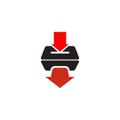 Printer icon logo design template