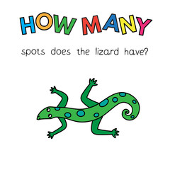 Cartoon Lizard Counting Game for Kids
