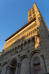 Fototapeta premium Arezzo, Tuscany: historic buildings. Santa Maria della Pieve church