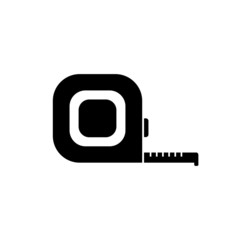 Hand meter tool, construction meter, tape measure vector icon