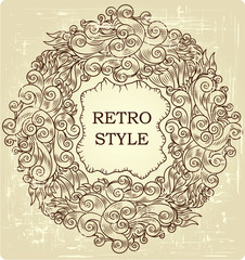 Retro baroque Victorian vignette decorations element with flourishes calligraphic ornament swirl. Art deco Vintage style design collection for Posters, Placards, Invitations.
