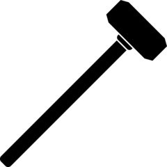 Sledgehammer vector icon, hammer construction tool icon