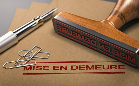 Recouvrement amiable de cr&eacute;ances. Courrier de mise en demeure.