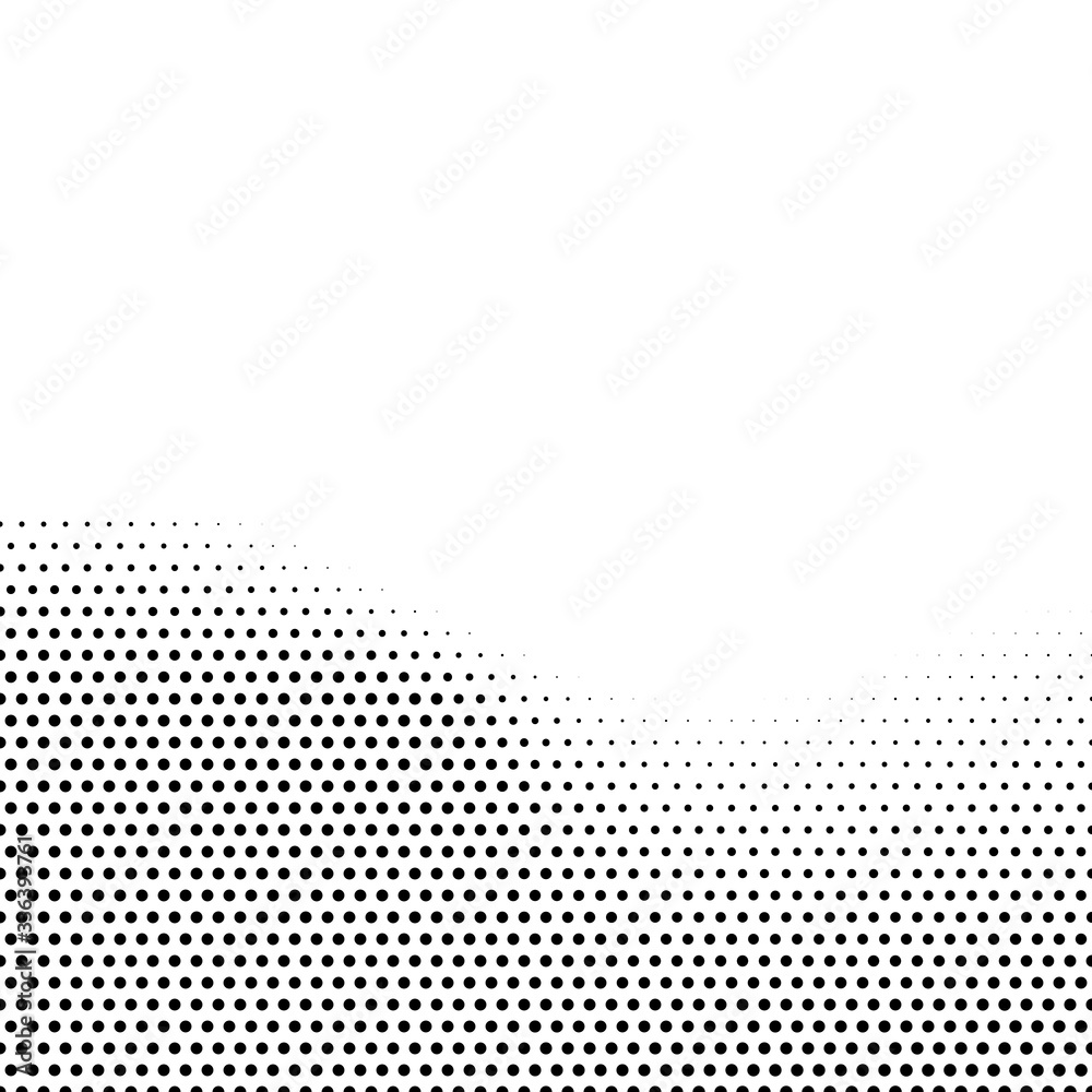 Sticker abstract halftone background in black and white. dotted vector pattern