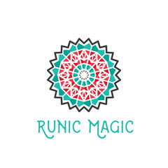 Oriental Geometric Circular Symbol