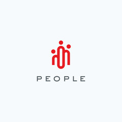 People logo icon design vector