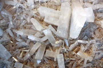 Mineral quartz. Rhinestone.