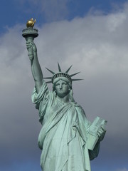 Fototapeta na wymiar The Statue of Liberty was a gift of friendship from people of France to the peolple of United States. Symbol of freedom and democracy.