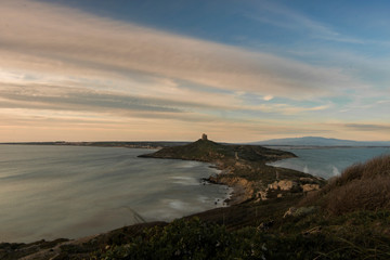Fototapeta premium Cape San Marco long exposure picture in Sardegna Italy