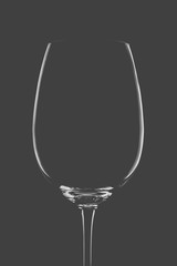 Silhouette bicchiere sfondo grigio