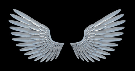 Obraz na płótnie Canvas White angel wing.
