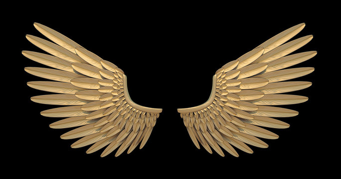 Gold angel wing.